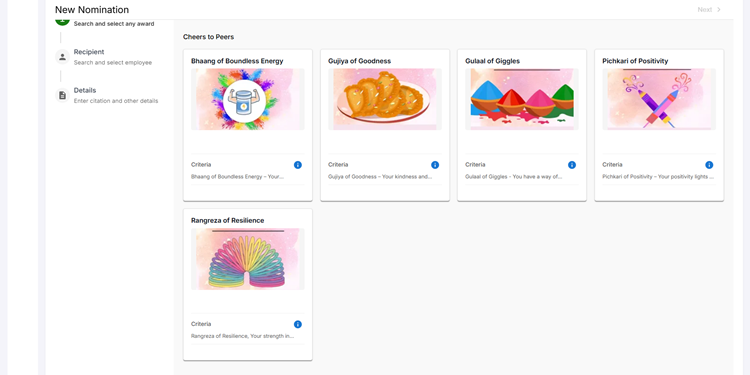 Events-based Recognition at a Media Company using HiFives Platform