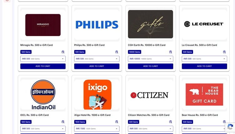 Redemption of Reward Points on HiFives Platform for Global IT Company