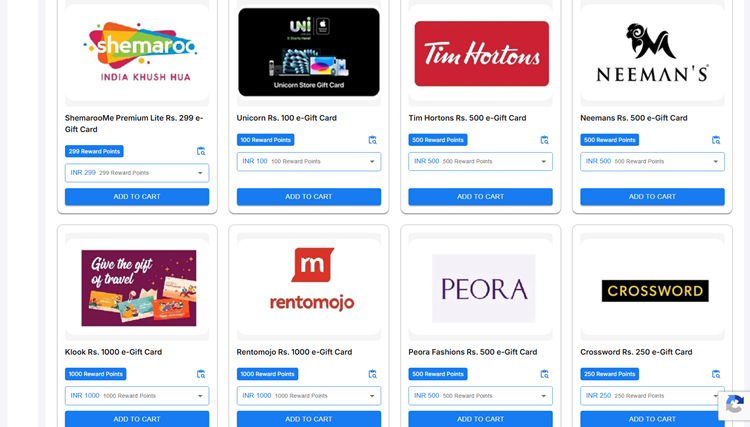 Redemption of Reward Points on HiFives Platform for a Healthcare Startup