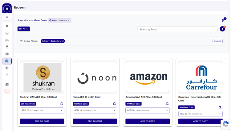 Redemption of Reward Points on HiFives Platform for a Retail Company