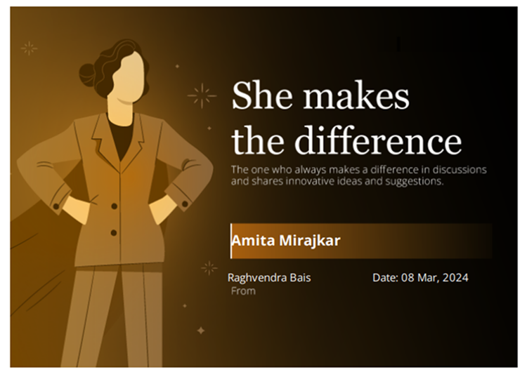 e-Card for Women's Day Celebrations at a Global IT Company using HiFives