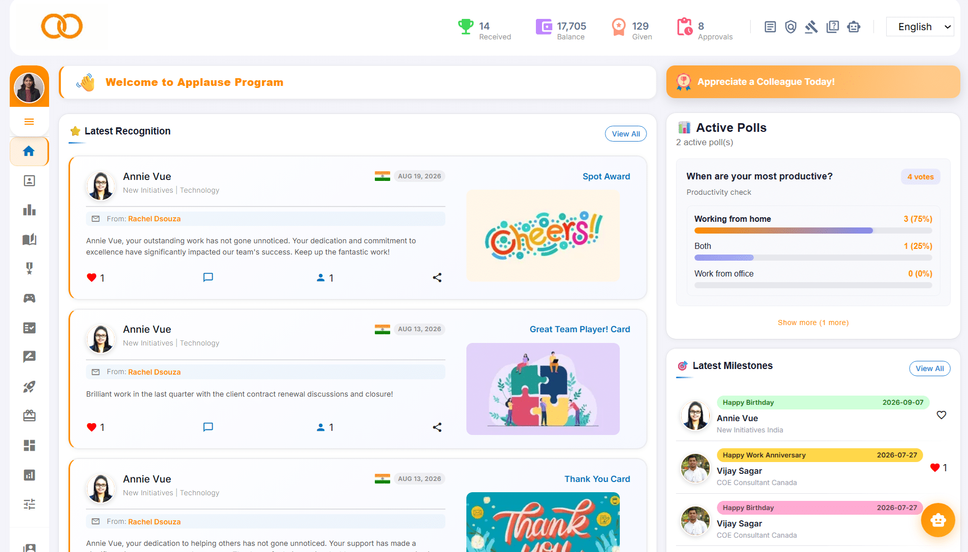 HiFives Employee Recognition Platform
